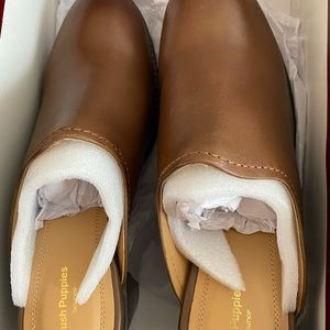 Brown Leather Mules - Brand new, never worn!  Size 11